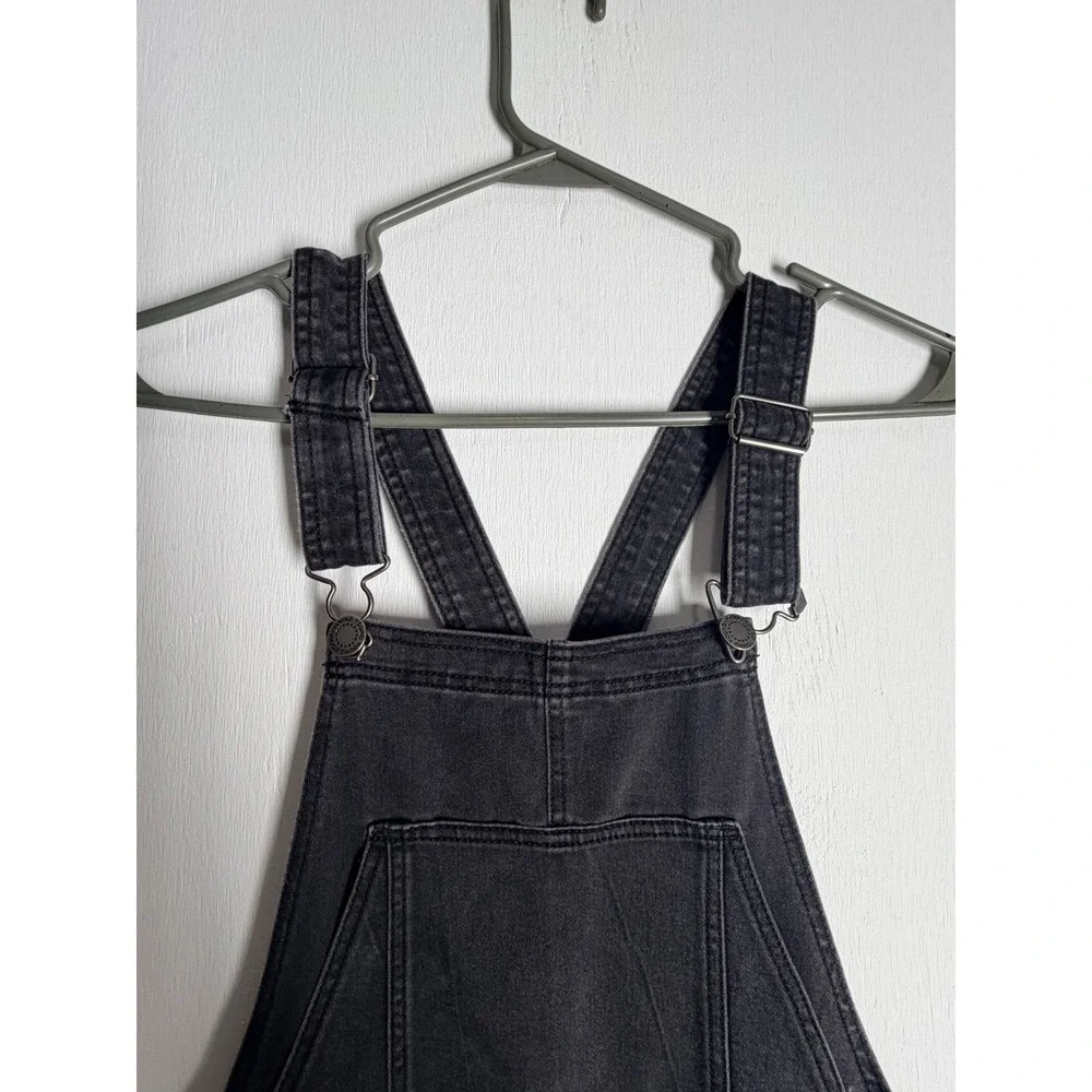 Cotton On Kids Black Denim Overalls Slim Leg Dungarees Size 14Y
